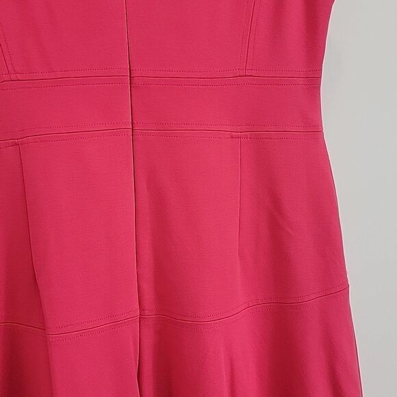 Nine West Fuchsia Pink Knit Fit and Flare Dress Size 12 NWT - Picture 7 of 7